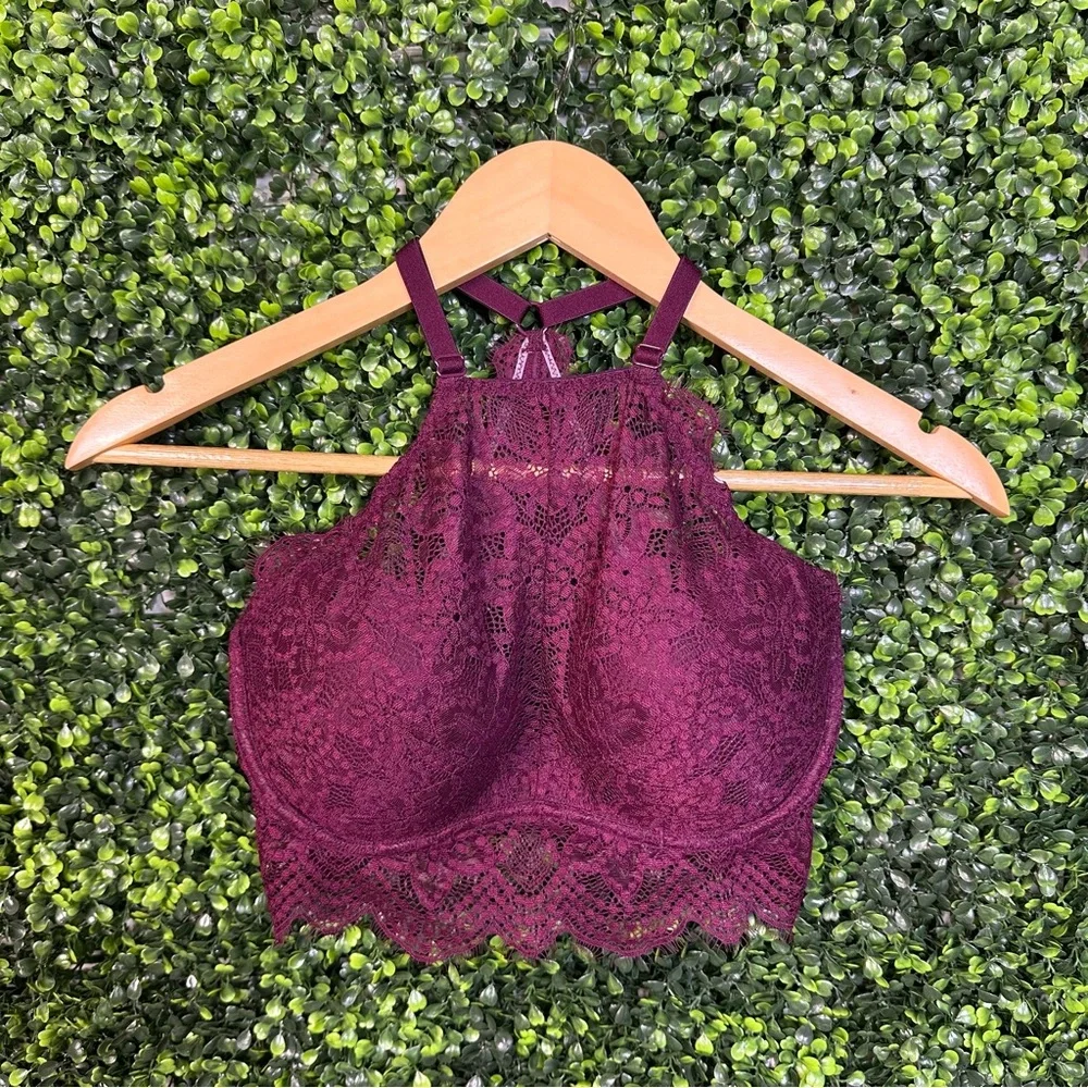 Victoria secret burgundy‎ lacey bralette